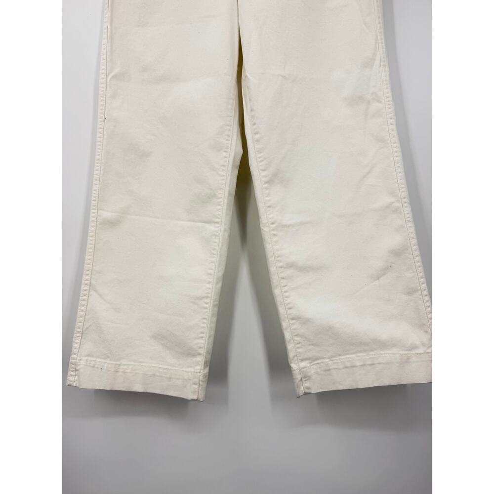 Marine Layer Allison Wide Leg Pants Womens Size 10 Off-White High Rise Coastal - Picture 5 of 16